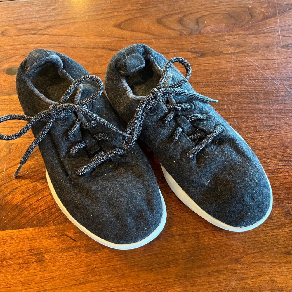 Allbirds Wool Runners Womens 7 Charcoal Grey Merino Wool Sneakers Low Top Shoes